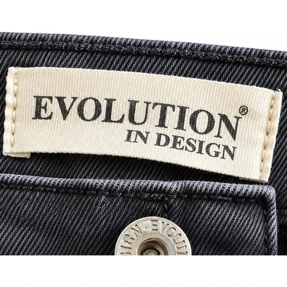 Evolution In Design Distressed Jeans Boys 18 Black Excellent Paint Splatter Edgy